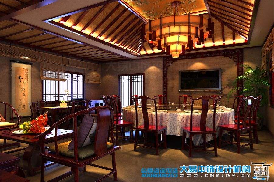 餐飲中式設(shè)計(jì)效果圖