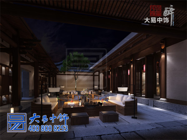 民宿中堂中式設計效果圖