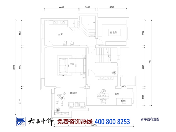 黑龍江哈爾濱280平米中式復(fù)式樓中式裝飾效果圖