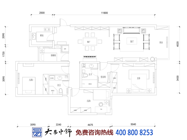 小戶型新中式住宅中式設計 大氣視覺中式裝修效果
