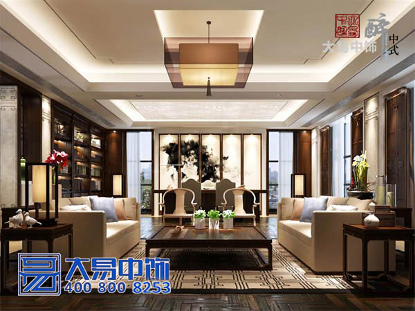 上?，F(xiàn)代新中式會所中式裝修效果圖