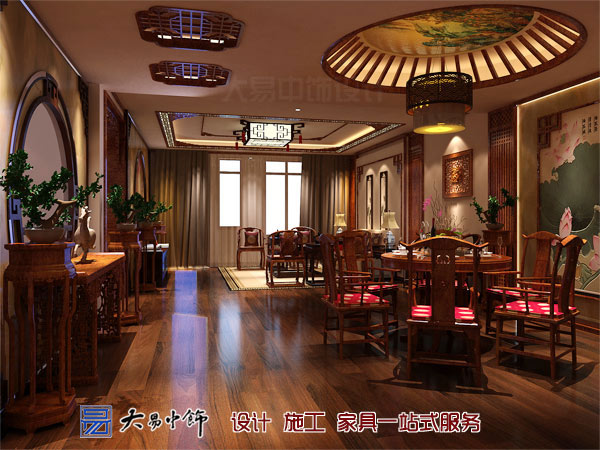遼寧盤錦220平米別墅中式設(shè)計(jì)，感受中式別墅中式裝修的氣息