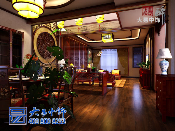 西安550平米別墅中式裝修 開(kāi)啟復(fù)古典雅精致中式生活
