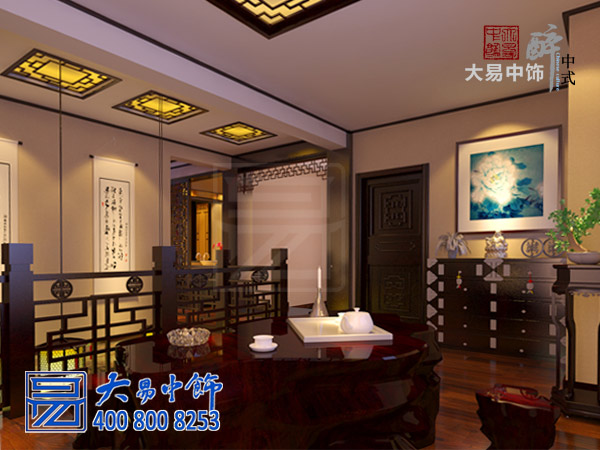西安550平米別墅中式裝修 開(kāi)啟復(fù)古典雅精致中式生活