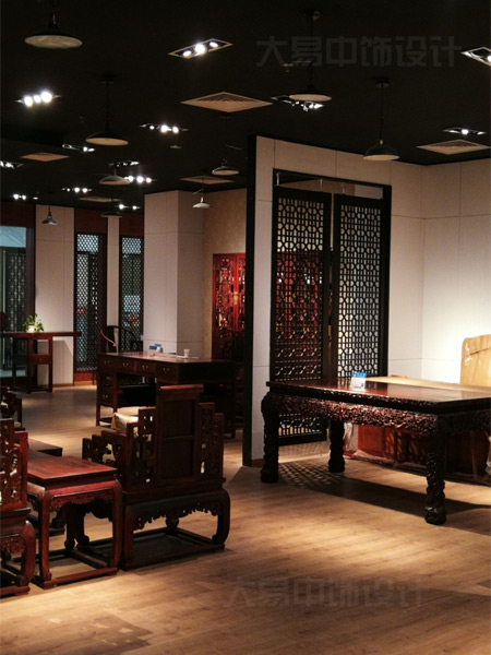 北京中式風(fēng)格紅木中式家具展廳中式裝修設(shè)計(jì)高貴大氣