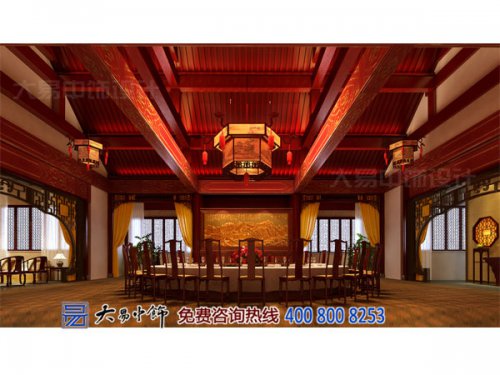 會所餐飲餐廳中式設(shè)計(jì)效果東方美韻