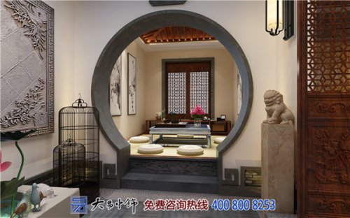 中式禪室效果圖，靜心聽風雨